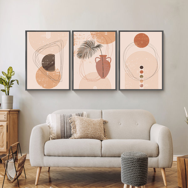 Corrigan Studio® Framed Abstract Modern Wall Art 3 Piece Picture